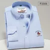 Оксфордская рубашка Paul из чистого хлопка с длинными рукавами, весенне-осенняя модная повседневная мужская рубашка высокого класса большого размера
