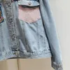 Kurtki damskie Ayualin Boho Casual Long Rleeve Autumn Płaszcze dla kobiet 2023 Fashion Lapel Loose Dżinsy Przestrzeniowe cekiny Vintage Denim