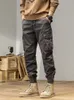 Multi-Zakken Lente Zomer Cargo Broek Mannen Streetwear Rits Been Skinny Werk Joggers Katoen Casual Tactische Broek 231222