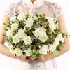Dekoratif çiçekler yapay gül buket simülasyonu İtalyan kıvırma ipek çiçek sahte bitkiler düğün gelin tutma gülleri ev dekor