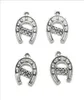 Lot 100pcs Good Luck Horseshoe Antique Silver Charms Pendants For Jewelry Making Bracelet Necklace Earrings 1417mm DH08496934159