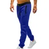 Calça masculina masculino fitness de fitness bloqueios de blocos de cor de superfície de tamanho de tamanho grande