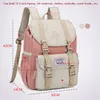 High Quality Canvas Laptop Backpack Women Pink Backpack Schoolbag For Teenager Girls Travel Bagpack Mochila Feminina Sac A Dos 231225