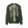 Men's Sweaters 2023 Loose KAPITAL Skeleton Bone Sweater Men Woman 1:1 High Quality Crewneck Vintage Green Sweatshirts Casual