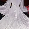 Vestidos casuais brilhantes sexy mulheres cetim flare manga vestido solto longo maxi plus size sleep robe