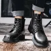 Stiefel Herren Turnschuhe echte Ledermänner Reißverschluss Schneiderschneideschneidee männlich komfortable Hochschuh klassische Wüstentaktik Militär