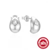 Brincos de garanhão Canner S925 Sterling Silver Water Gotes Piercing brilhante para mulheres diariamente vestir jóias Presentes Brincos Pendientes