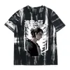 Anime Attack on Titan T-shirt Eren Yeager Dyeing T-shirts Armin Arlert Tie Dye Tshirts Unisex Y2k Streetwear Tshirt Summer
