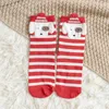 Women Socks Cartoon Christmas for Girl Middle Tube Strumps Bomull Varma kalketiner Kawaii Happy Year Funny