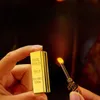 Gold Bars Kerosene Lighter Waterproof Refillable Kerosene Unusual Lighter Keychain Smoking Accessories Cool Gadget Gift for Men