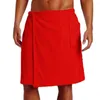 Men's Sleepwear Men Bath Towel Sexy Shorts Bathrobe Magic Tape Wearable Soft Side Open Pajamas Beach Shower Half Body