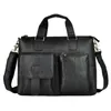 Mis de valeur Men Original Leather Retro Designer Business Business Motspèle décontracté 15 "Bag du sac de voyage Attaché Portfolio Messenger B260