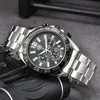 Men luxury designer Automatic quartz watch tachymetre Mens auto 6 hands Watches steel rubber bands wristwatch