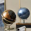 Dekorativa föremål Figurer Retro World Globe Decoration Terrestrial Map Modern Home Decor Geography Education Office Desk Access DH9MA