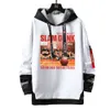 Slam sweatshirts anime hoodies manga fita carta impressão manga longa retalhos sorriso camisola bordado hip hop streetwear