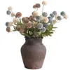 Fiori decorativi artificiale 5 testa domestica dimora decorazione soggiorno simulazione fiore mini vaso