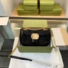 Marmont súper cadena bolso para mujer bolso de lujo bolso de hombro Pochette Diseñador de bolsas de cuero genuino bolsos de moda