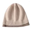 Bérets Cashmere chapeau épaissie de protection contre l'oreille unisexe chaude en tricot en laine en tricot et chapeaux à la mode hivernaux Caps hommes