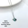 Collier en argent Sterling coccinelle verte cristal Plata De Ley 925 collier en pierre chaîne Collares Para Mujer bijoux 231225