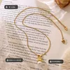 Anhänger Halsketten Allme zarte 18K Gold PVD plattiert Edelstahl unregelmäßiger Kunstperlen Wasser Drop Choker für Frauen Schmuck
