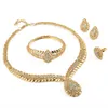 24K Gold Plated Ethiopian Jewelry Set White Stone Choker Jewelry Set Habesha Eritrea Women Trendy Jewelry267T