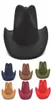 Breite Krempe Hüte Vintage Womem Männer Western Cowboy Hut mit Cowgirl Jazz Cap Unisex Wolle Fedora Caps1797480
