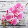 Decorative Flowers 6 Heads 3D Artificial Butterfly Orchid Fake For Home Wedding Ornament