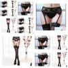 Calzini sexy Donna Y Lingerie Erotic Garter Belt Calzini SET SCOK SCOKS SCELLA CHIETTO MANCAI DI BELLSTRING HIGH BELLEW3213060 DROP DELIVE OTXZA