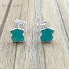 Bear smycken 925 Sterling Silverörhängen för kvinnor Quartzite Charms Studs Set Wedding Party Birthday Present Black Ear-Ring Symmet269f