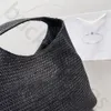 halm net designer väska modemärke liten tygväska mesh strand totes väskor ihåliga lyxiga handväskor kvinnor reser handväska lady klassiska shopping purses helgväskor