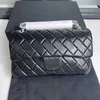 borsa del progettista di alta qualità plaid patta caviale moda donna borsa a tracolla catena lettera in pelle fibbia solida banda quadrata messenger tote borse dhgate