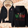 Vrolijk Kerstjack met rits Winterwarme jassen Dikke sweatshirts met lange mouwen Happy Halloween Sweatshirt Anime Dikkere hoodies