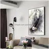 Peintures Cheval Eagle Animal Toile Peinture Noir et Blanc Art Mur Photos Pour Salon Chambre Moderne Décoration De La Maison Drop D DH67A