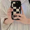 Checkerboard Pattern Creative Phone Case For iPhone 15 14 13 11 12 Pro Max 7 8 Plus X XS Max XR Shockproof Soft Back Cover Accessories 350pcs