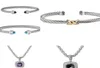 Ed armband halsbandssliver Bangles Diamond Armband Cross Pärlkedjor smycken kvinnor mode mångsidiga platinplattor3077161