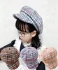 Unisex bomull stripe basker barn mössa barn hatt baby basker pojke platt mössa fast färg ben flickor newby caps hattar för pojke boina6056961