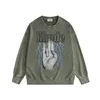 Rhude Crewneck Pullover Sweatshirt Sweaterブラックメンズヒップホップジャンパーカジュアルジャケットサイズs-xxl