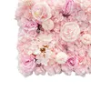 Silk Rose Flowers 3D Fondale da parete Decorazione di nozze Fiore artificiale Pannello da parete per la decorazione domestica Fondali Baby Shower 231225