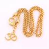 Gold Plated Hindu Buddhist OM Charm Pendnat India Yoga Religious Wheat Chain Necklace Jewelry3319