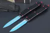 High Quality High End M7692 Auto Tactical Knife D2 Titanium Coating Blade CNC 6061-T6 Handle EDC Pocket Gift Knives With Nylon Bag