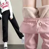 Fleece Sweatpants Women Winter Warm Pants Trendy Ankle-Length Trousers Guard Pants Casual Sports Pants Warm Thicken Leggings 231225