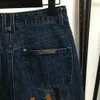 Designer jeans kvinnor lyxkläder för kvinnors höstbyxor mode cross logo girl raka ben byxor ny ankomst 25 december