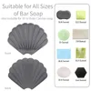 Kreativitet Seashell Shape Soap Dish Silicone Anti-Slip Drainerbara tvålar Rätter Tray Eco-vänligt badrum baddusch tvålhållare bh8201 ff