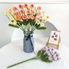 Decoratieve bloemen breien gehaakte bloem kunstmatige pioenhortensia Lotus Camellia Convallaria Majalis Galsang boeket Kintted geweven