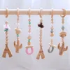 Baby Toys Wooden Play Gym Hanging Mobile Bed Holder Star Pendant Stroller Baby Toy Bell Wood Rattle Ring born Educational Toy 231225