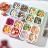 Haal containers Snack herbruikbare 4 verdeelde compartimenten Bento Box Maaltijd Prep met snacks Fruit Noten snoepjes Duurzaam