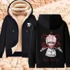 Winter Anime Bleach Zipper Jacket Lambswool Fleece Hoodies Thicken Y2k Sweatshirt Streetwear Kurosaki Ichigo Jackets Unisex Coat
