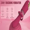 Vibrator Dildo Erwachsene Sexspielzeug - 2 in 1 Saugen -Vibratoren mit 10 Vibrationen G Spot Klitorisnippel Stimulator für Frau, Sexusche weibliche Spielzeug für Erwachsene für Frauen und Paare