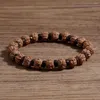 Strand oaiite 6mm The Vajra Bodhi Armband Men's and Women's Prayer Healing Meditation Tibetan Buddhist Coconut Shel smycken