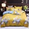 Thicker Softer Bed Set Blend Cotton 4 Pcs Bedding Bedclothes Duvet Cover Sheets Pillowcase Full Queen King Size 231225